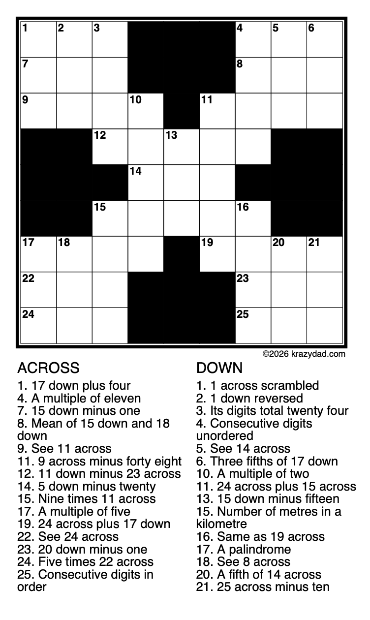 Sample cross-figure puzzle